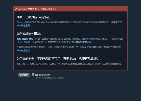 Steam账户锁定与冻结指南